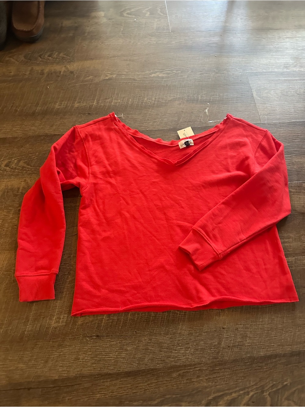 Universal Thread Red Off-the-Shoulder Long Sleeve Sweater